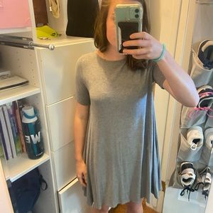 Grey, T-shirt Dress, Small